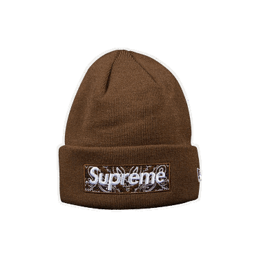 Kulicha Supreme New Era x Bandana Box Logo Beanie Hnedá | FW19BN4 DARK BROWN, 0