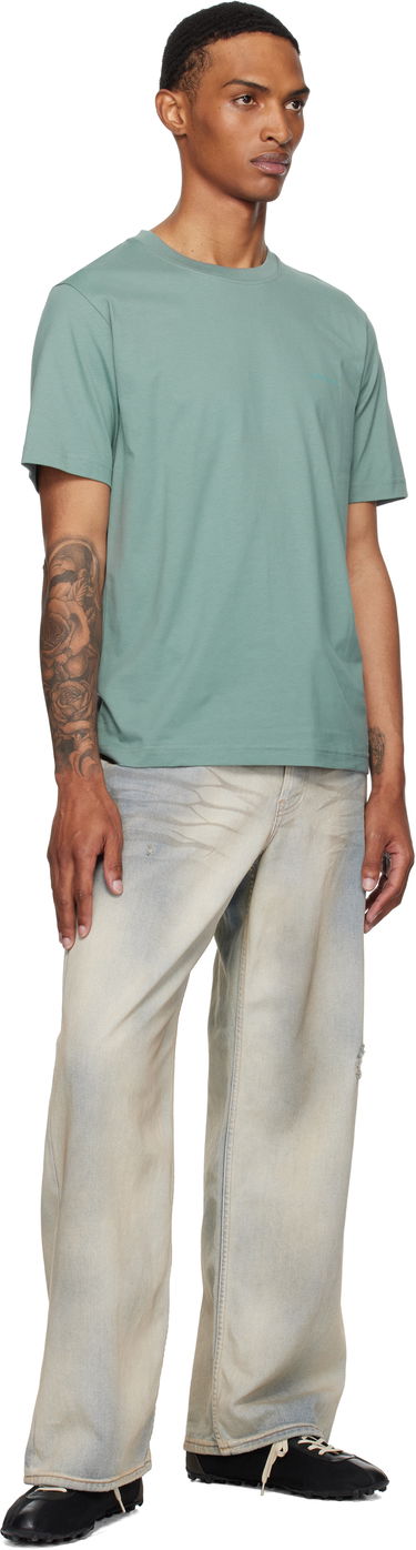Tričko NORSE PROJECTS Norse Projects Johannes Organic Logo Print T-Shirt Zelené | N01-0684, 3
