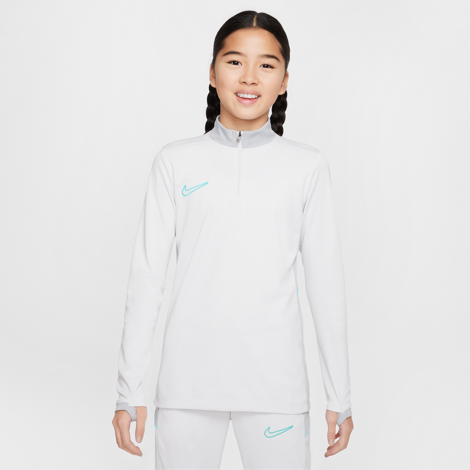 Mikina Nike Academy Dri-FIT Long Sleeve Quarter-Zip Training Top Biela | HJ3721-025, 0