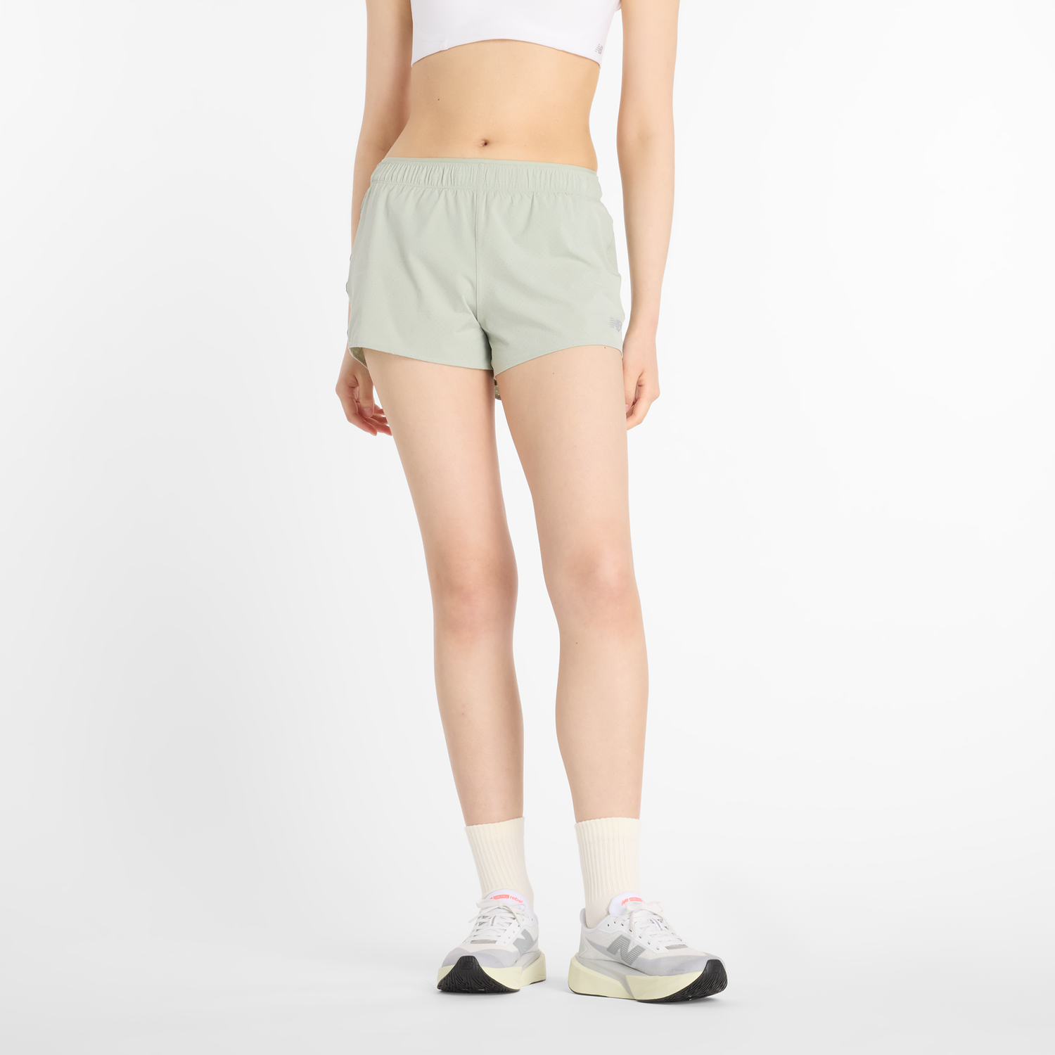 Šortky New Balance Women's Running Shorts Zelené | NBWS41286GAS, 0