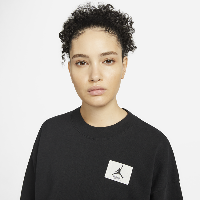 Mikina Jordan Essentials Fleece Crew Sweatshirt Čierna | DM5189-010, 1