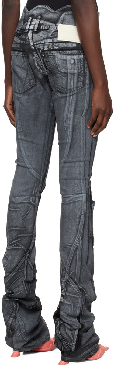 Džínsy Ottolinger Ottolinger Trompe-l'œil Printed Skinny Jeans Šedá | 1704712, 2