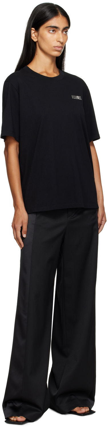 Nohavice Maison Margiela MM6 Maison Margiela Tailored Wool Wide-Leg Trousers Čierna | S52KA0541 S47848, 3