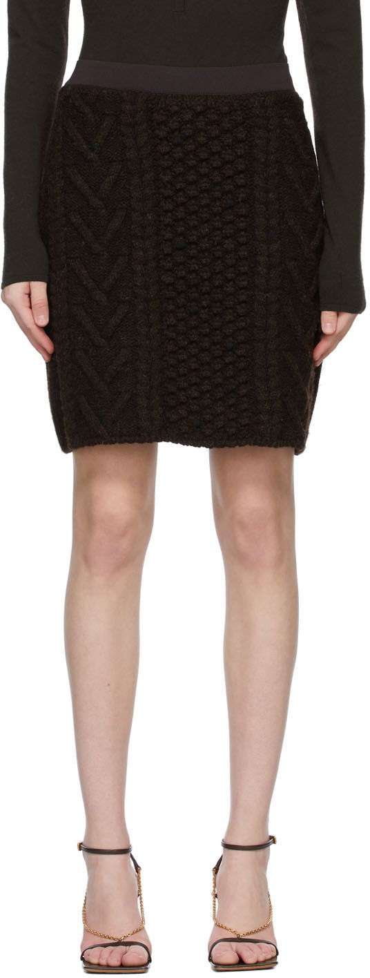 Knit Wool Mini Skirt