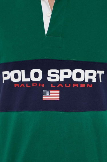 Polo tričko Polo by Ralph Lauren Long Sleeve Colorblock Rugby Shirt Zelené | 710938458, 4