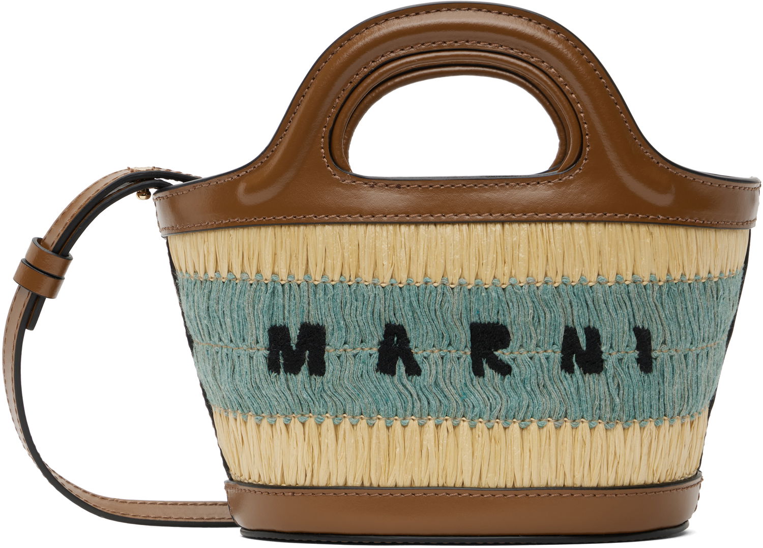 Kabelka Marni Marni Raffia Tropicalia Micro Tote Bag Hnedá | BMMP0067Q8 P8273, 0