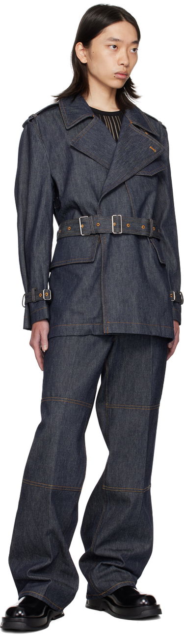 Trenčkot Helmut Lang Helmut Lang Denim Rider Jacket Modrá | O05HW103, 3