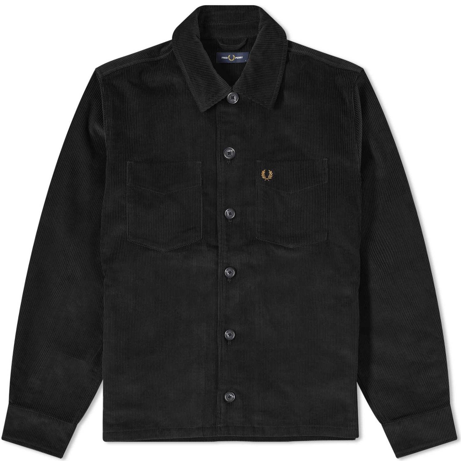 Bunda Fred Perry Cord Overshirt Čierna | M6658-102, 0