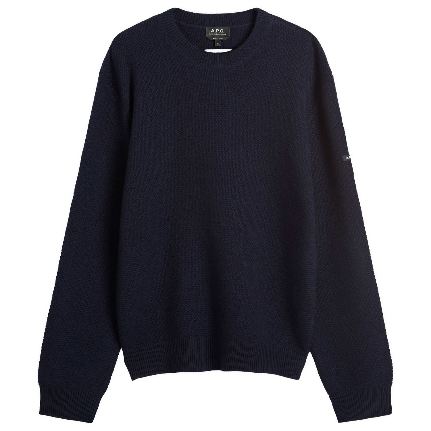 Sveter A.P.C. Men's Thomas Waffle Knit Jumper, Size Small Navy | WVBCZ-H23434-IAK, 0