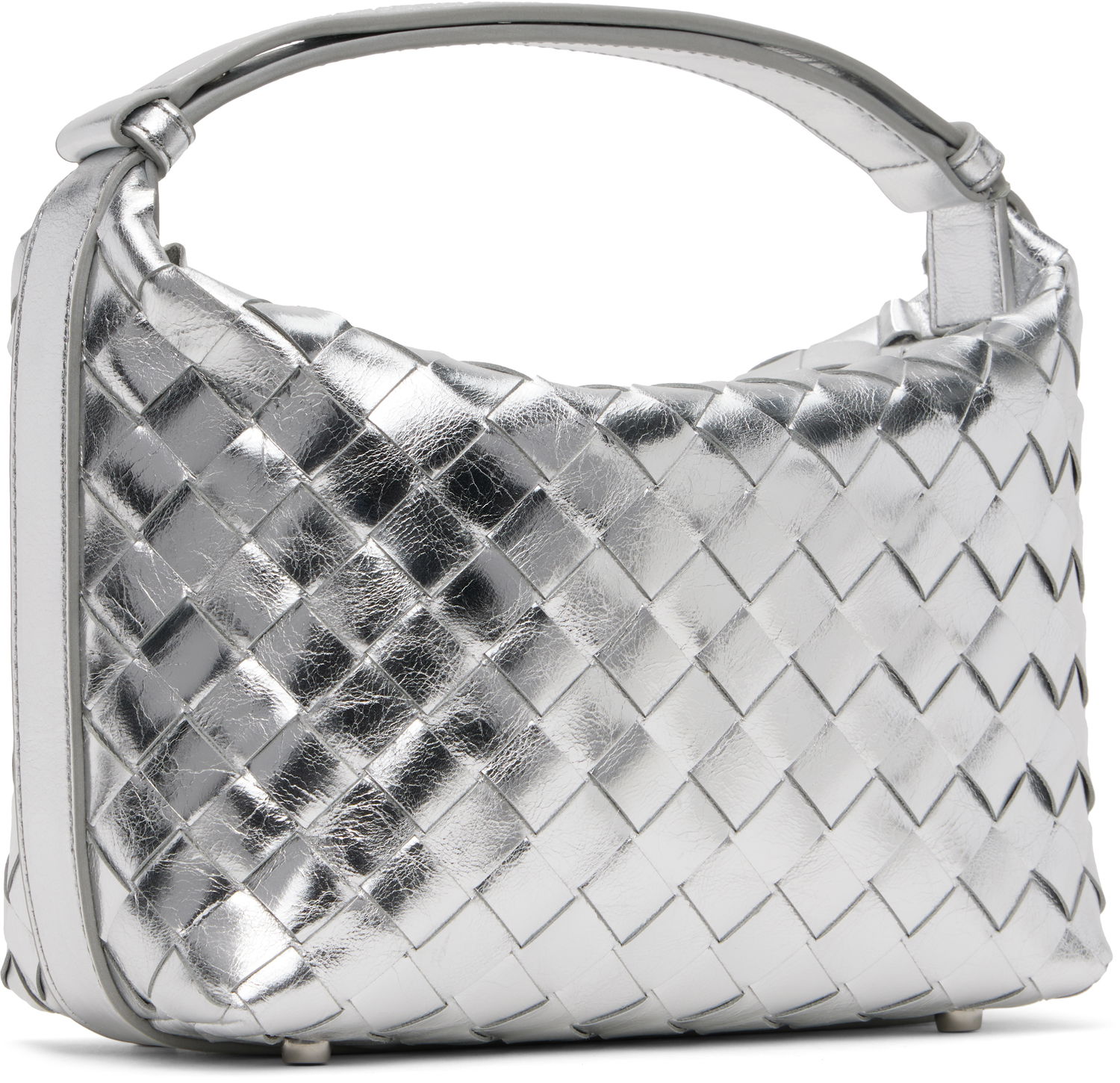 Kabelka Bottega Veneta Wallace Metallic Leather Shoulder Bag Metalická | 754443 V4P11, 1