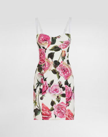 Šaty Dolce & Gabbana Dolce & Gabbana Rose Print Jacquard Corset Dress Rôznofarebný | F6TMZTFSRQJHA5IG, 0