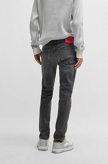Džínsy BOSS Extra-Slim Fit Stretch Denim Jeans Čierna | 50530591, 1