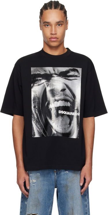 Tričko DSQUARED2 Dsquared2 Loose Fit Graphic T-Shirt Čierna | S71GD1540-D20020-900, 0