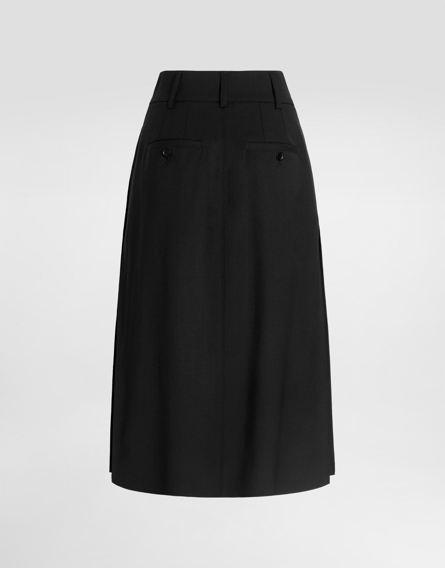Sukňa Dolce & Gabbana Bi-stretch Sallia Pleated High-Waist Midi Skirt Čierna | F4C6DTFUBGCN0000, 1