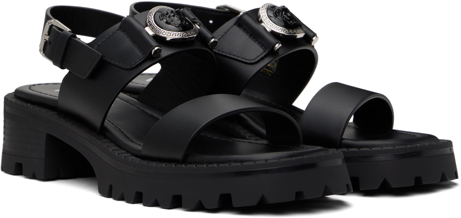 Medusa Buckle Platform Block-Heel Sandals 80 mm