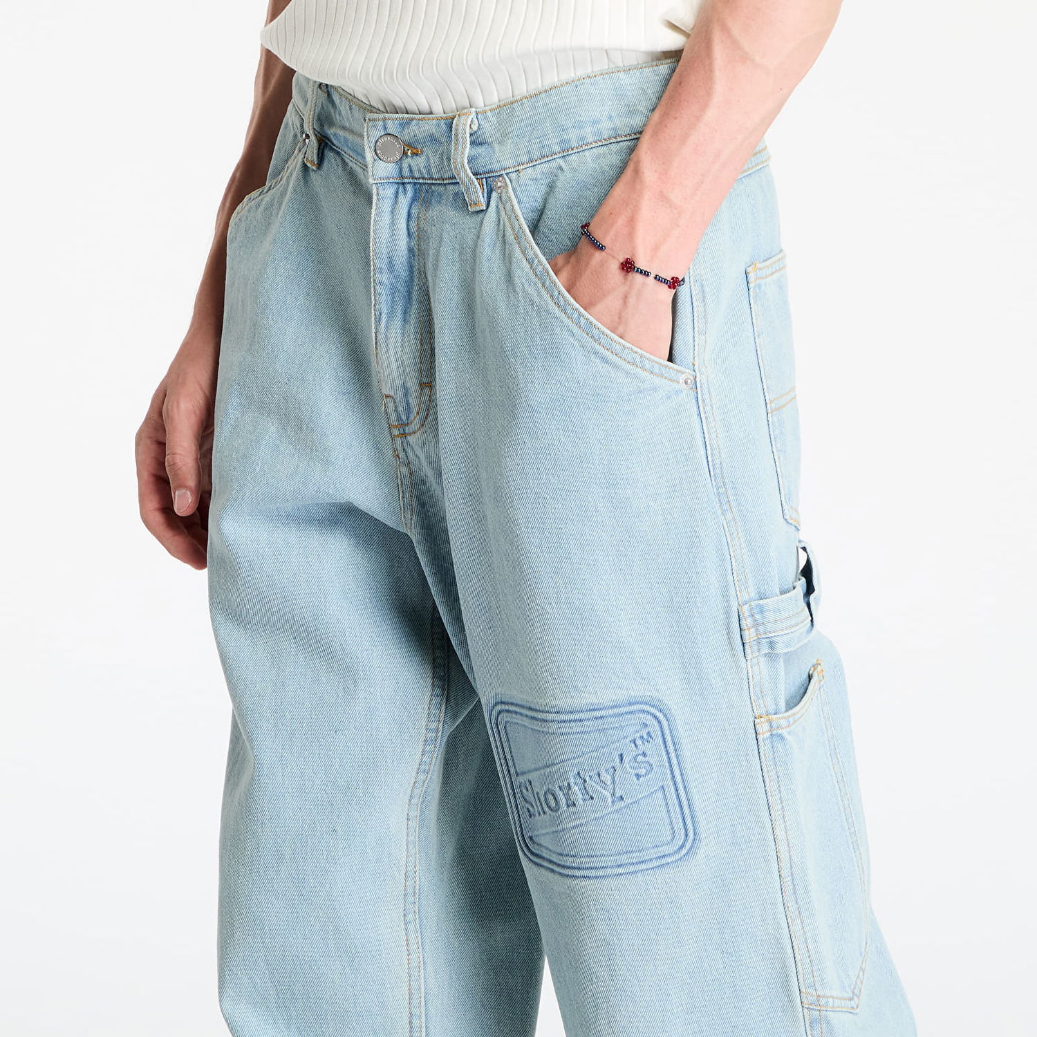 Džínsy Pleasures Box Logo Carpenter Jeans Light Indigo Modrá | P24F001 INDIGO, 1