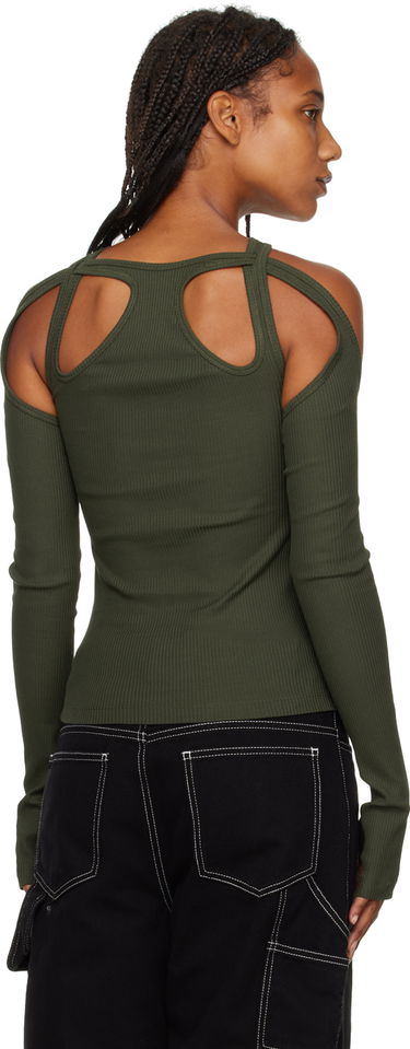 Tričko Dion Lee Loop Cutout Long Sleeve T-Shirt Zelené | C3074F22, 2