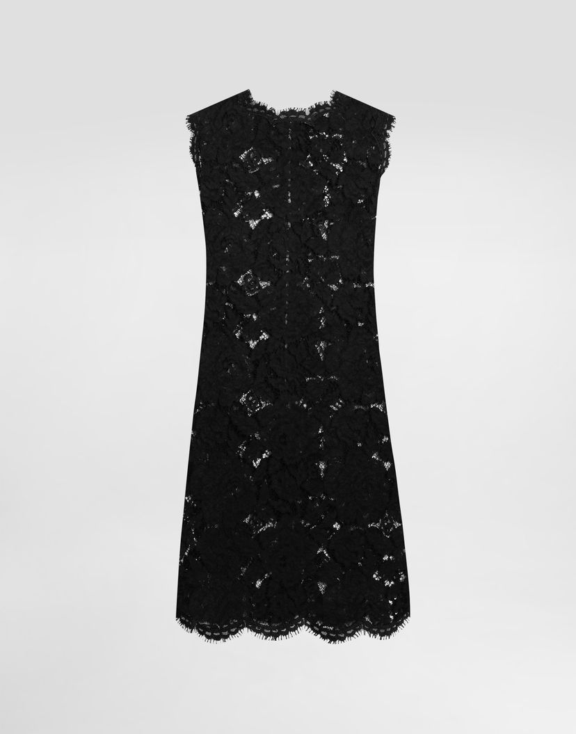 Šaty Dolce & Gabbana Dolce & Gabbana A-Line Lace Dress Čierna | F6ATYTHLM7LN0000