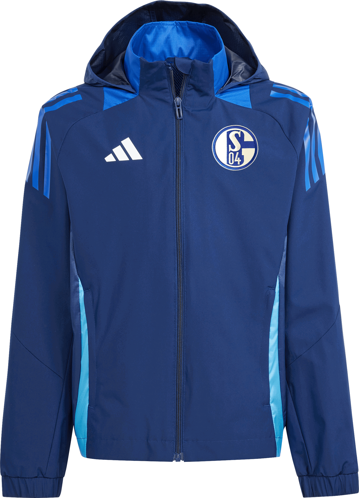 Vetrovka adidas Originals FC Schalke 04 Hooded All-Weather Jacket Navy | 5s04ir9525, 1