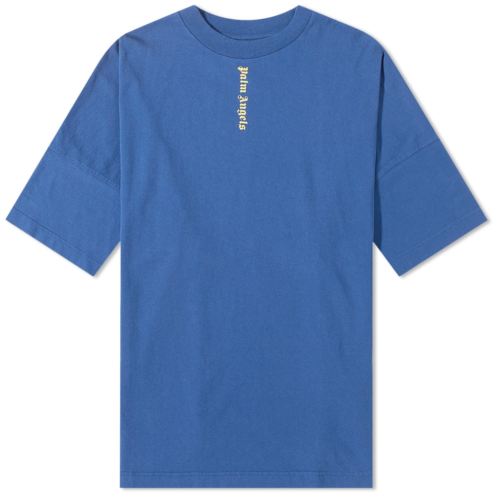 Tričko Palm Angels Vertical Back Logo Oversized Tee Navy | PMAA002C99JER0074601, 0