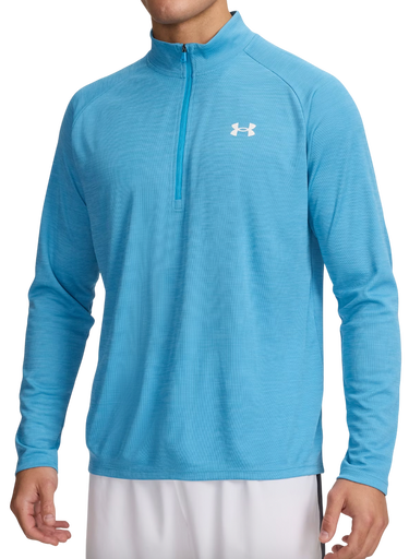 Mikina Under Armour Tech Textured Long Sleeve 1/2 Zip Top Tyrkysová | 1382797-453, 0