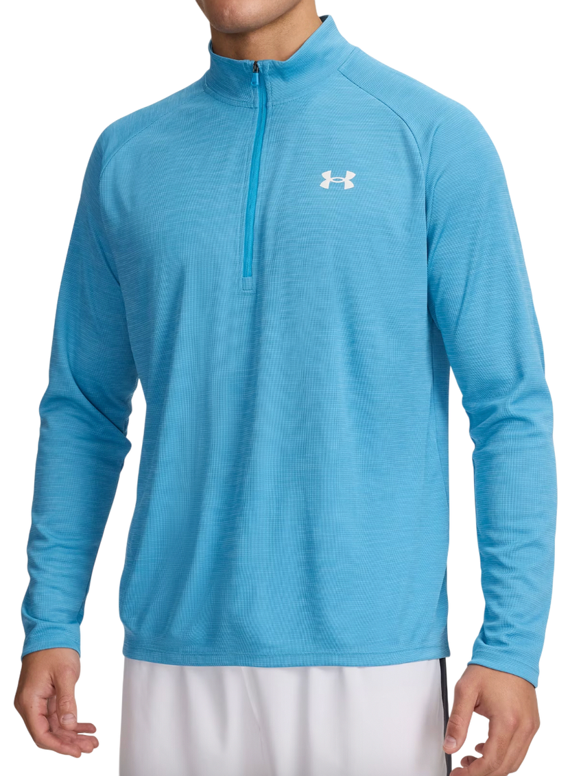 Mikina Under Armour Tech Textured Long Sleeve 1/2 Zip Top Tyrkysová | 1382797-453