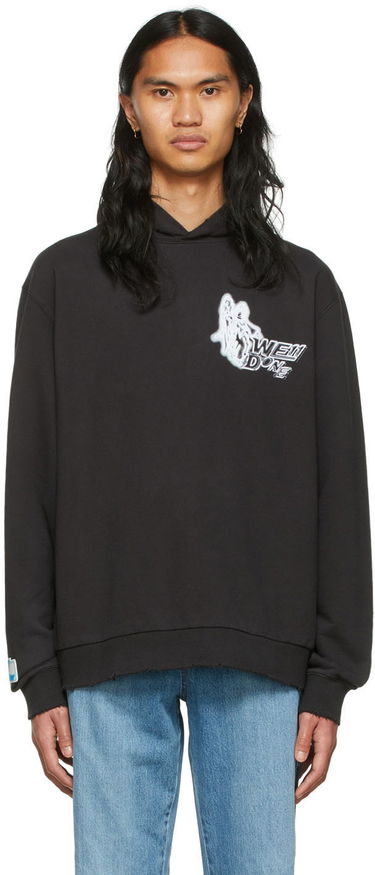 Mikina We11done We11done Cotton Graphic Hoodie Čierna | WD-TH1-22-549-U-BK, 0
