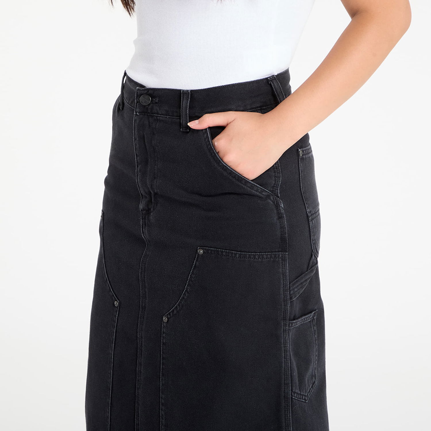 Sukňa Carhartt WIP Double Knee Stone Washed Skirt Čierna | I035880.8906, 1