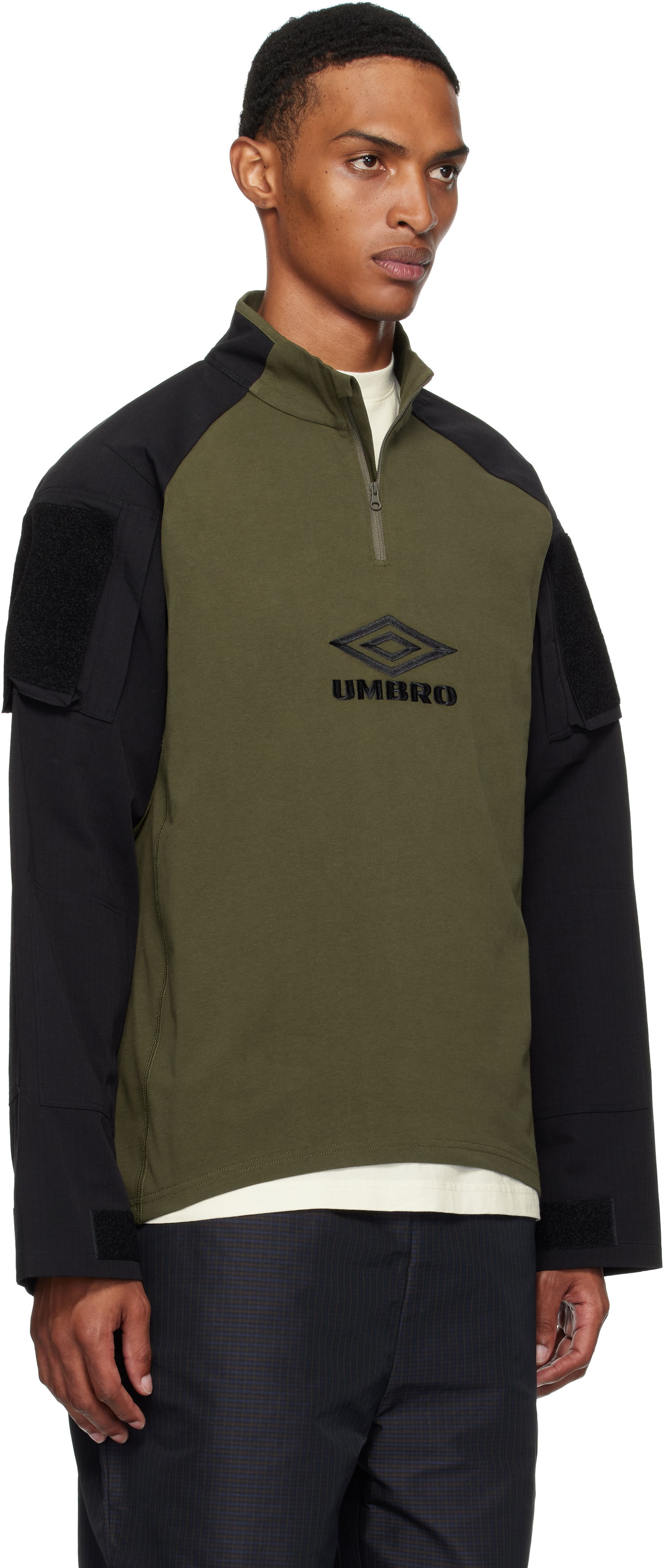 Mikina Umbro Umbro Tactical Half Zip Sweatshirt Zelené | UBMW0254JY68, 1