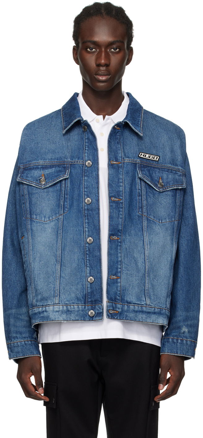 Bunda BOSS Hugo Relaxed-Fit Denim Jacket "Indigo" Navy | 50509689