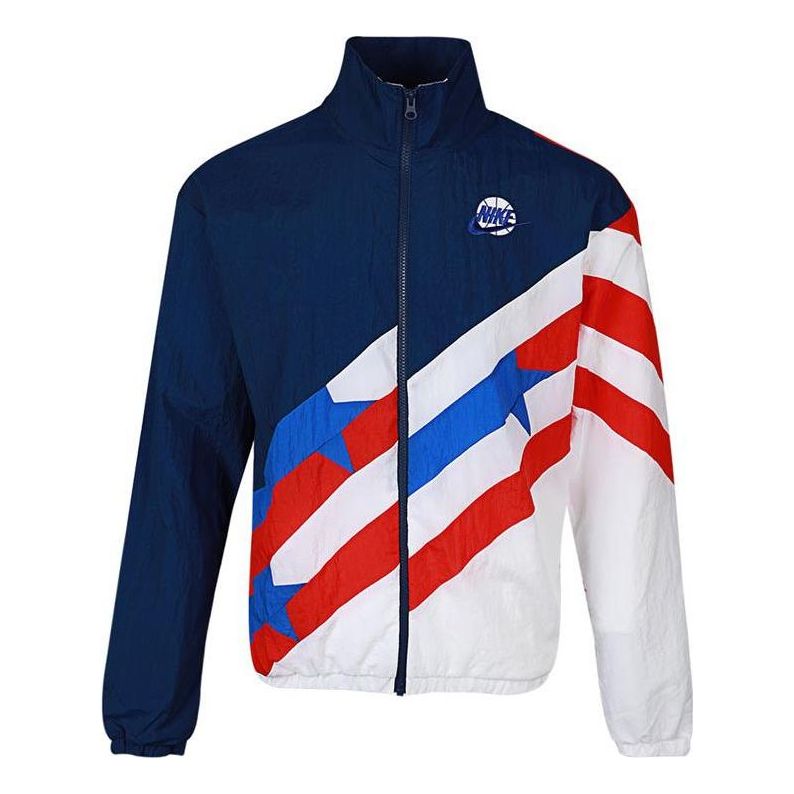 Vetrovka Nike Men's Throwback Woven Jacket Modrá | CK6622-492