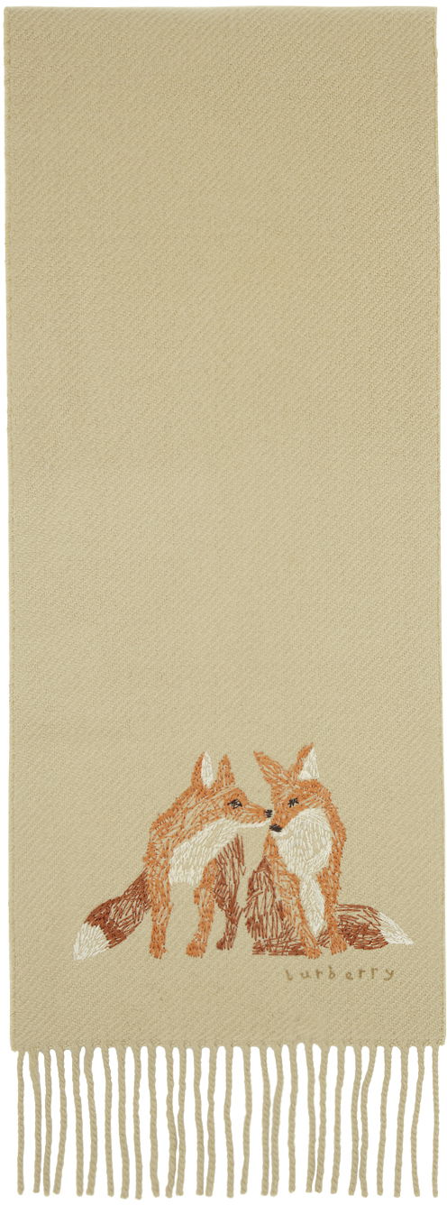 Oblečenie Burberry Beige Fox Scarf Béžová | 8094077