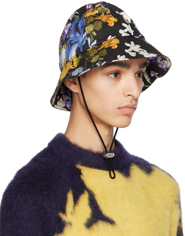 Klobúk Erdem Cedric Floral Print Bucket Hat Čierna | MS23_1497MCGBL BUCKET HAT, 1
