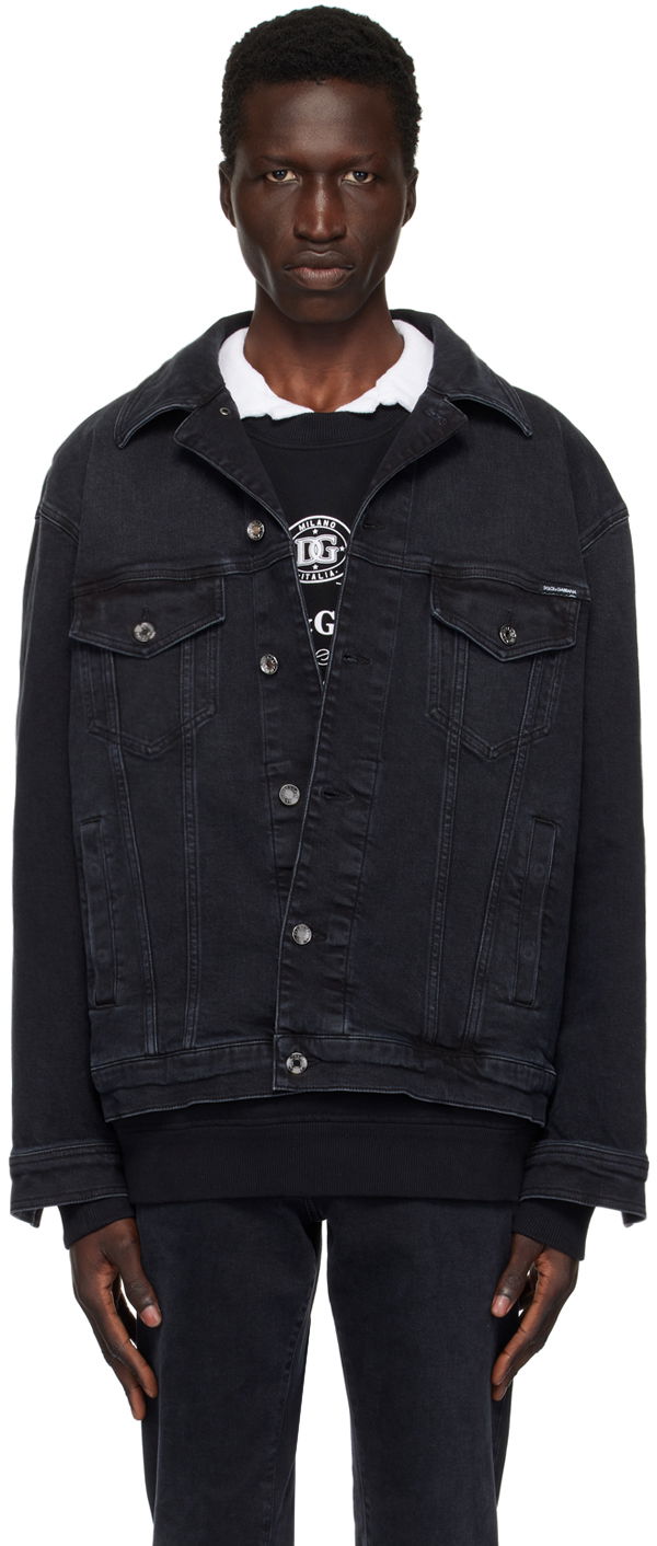 Bunda Dolce & Gabbana Faded Denim Jacket Čierna | G9NL5DG8GW6, 0