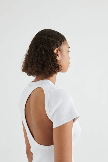 Tričko AXEL ARIGATO Solo Cut Out T-Shirt Biela | A2085001, 5