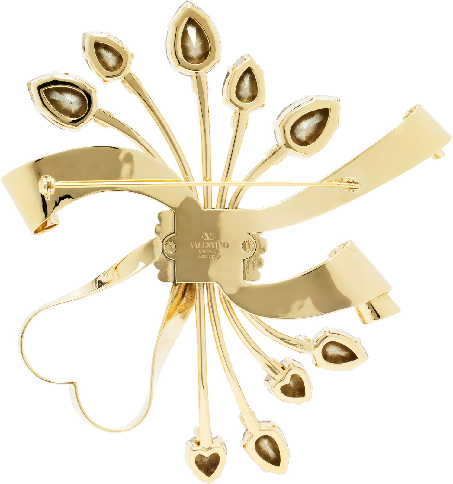Spona Valentino Valentino Garavani Papier Floral Ribbon Brooch Metalická | 6W2J0X51YCW, 1