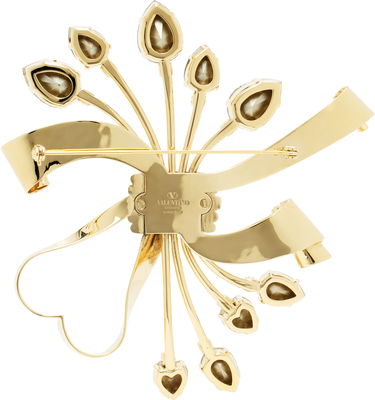 Spona Valentino Valentino Garavani Papier Floral Ribbon Brooch Metalická | 6W2J0X51YCW, 1