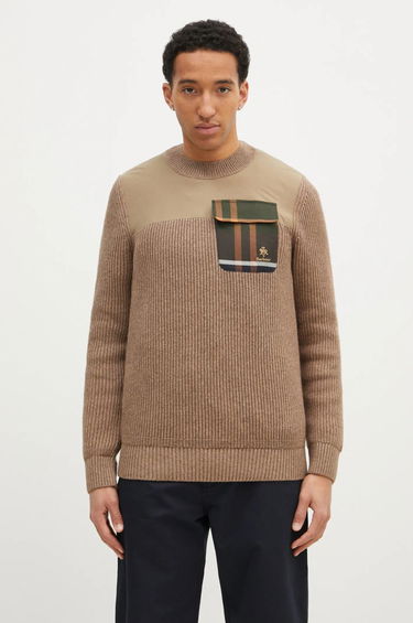 Sveter Baracuta Miller Knit Warm Wool Blend Sweater Hnedá | BRMAG0191, 0