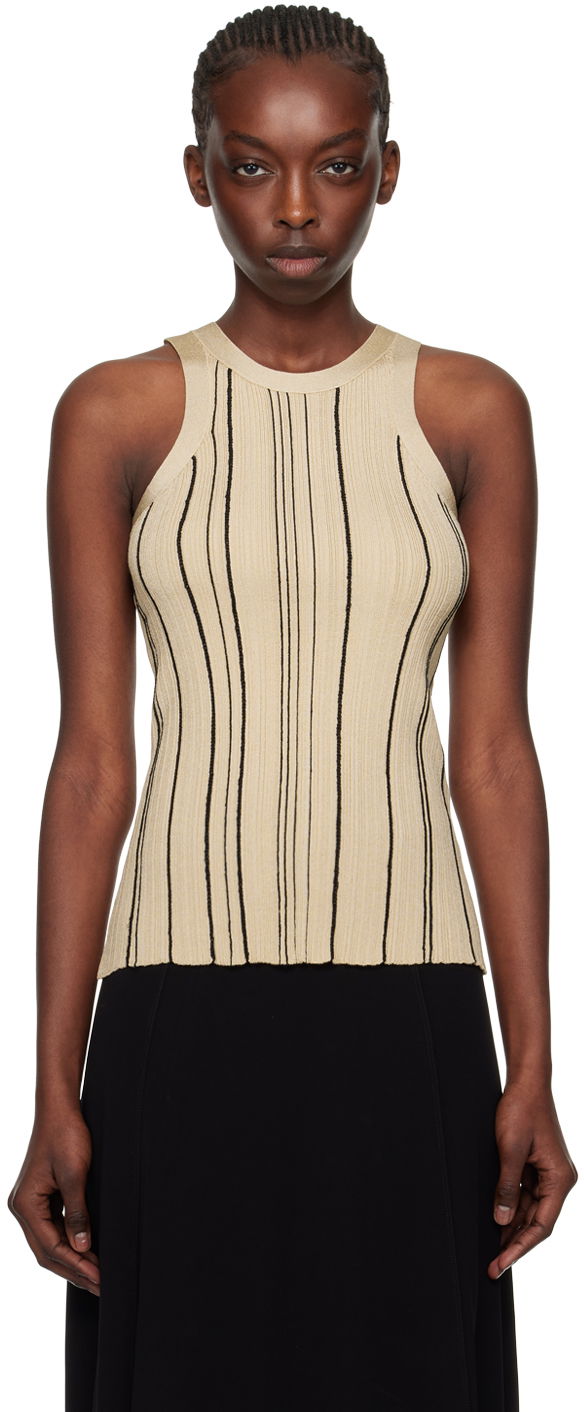Tielko TOTEME TOTEME Braid Rib Tank Top Béžová | 242-WRT2292-YA0044, 0