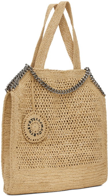 Tote bag Stella McCartney Stella McCartney Small Crochet Raffia Tote Béžová | 7B0085WP0376, 1
