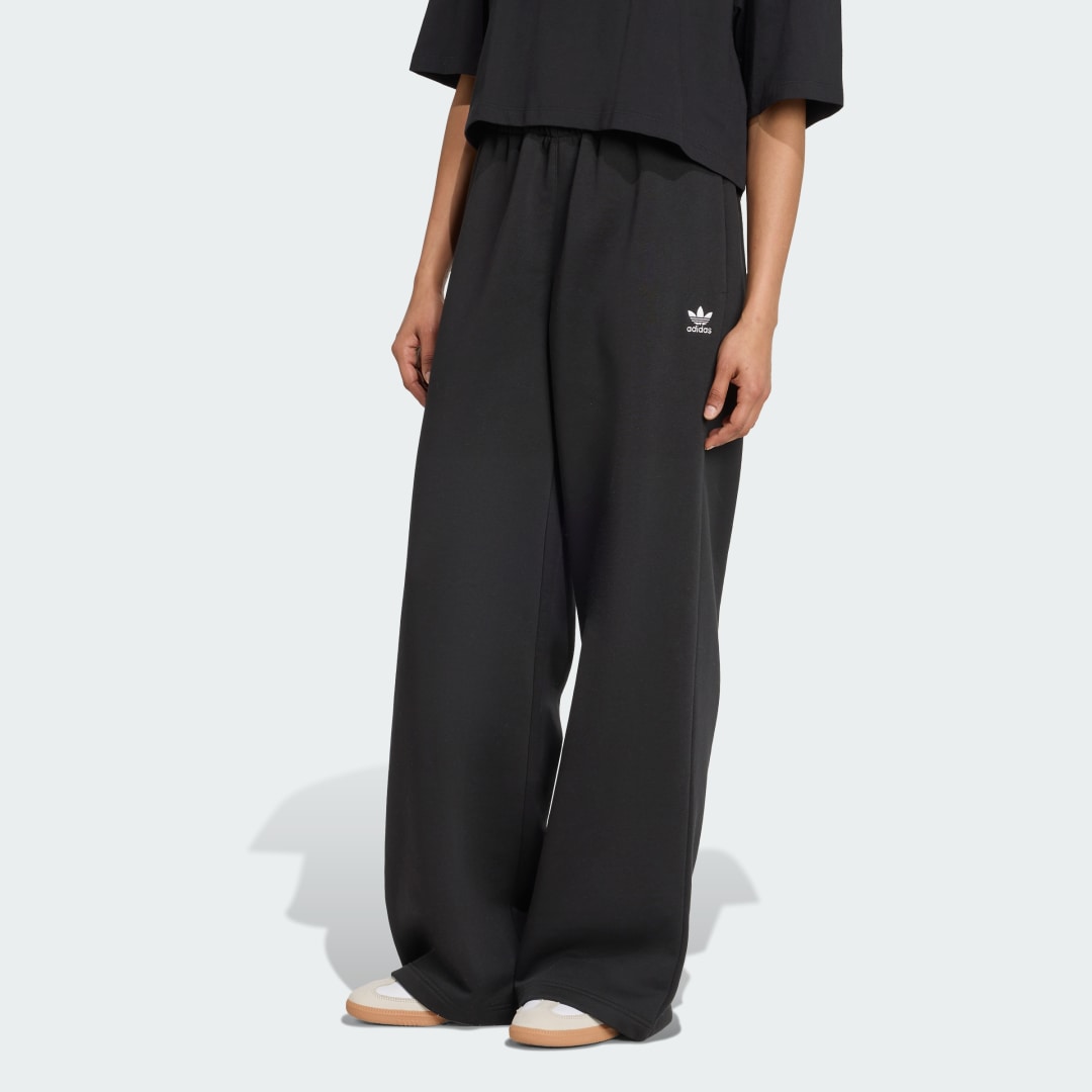 Nohavice adidas Performance Essentials Wide Leg Fleece Pants Čierna | JX5251, 0
