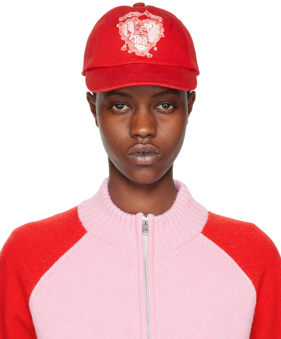 Šiltovka We11done Character Print Baseball Cap Červená | WD-AH0-24-402-U-RD, 0
