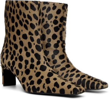Tenisky a topánky Khaite Ona Leopard Print Calf-Hair Kitten Heel Ankle Boots Rôznofarebný | F1100-969, 3