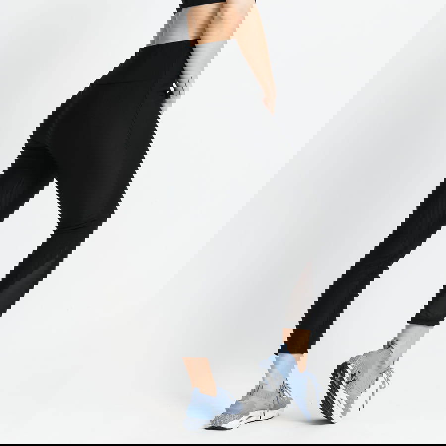 Legíny Urban Classics High Waist Shiny Rib Pedal Pusher Leggings Čierna | TB4076 black, 1