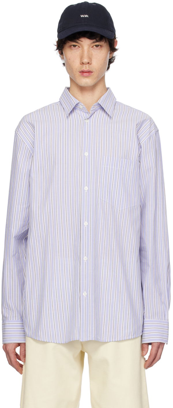 Košeľa WOOD WOOD Nico Shirt Modrá | 12345303-1021, 0