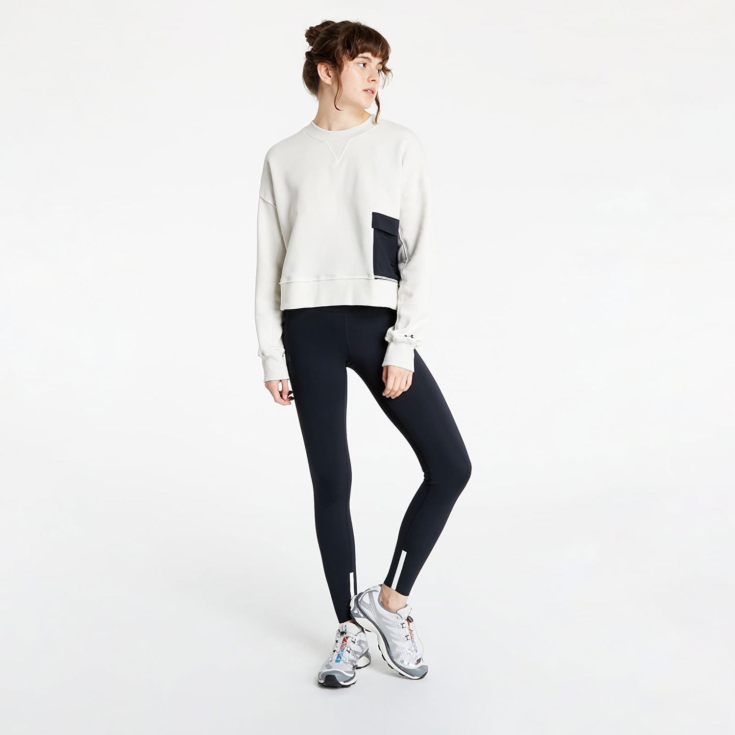 Mikina Under Armour Project Rock Fleece Crew White Biela | 1365989-110, 0