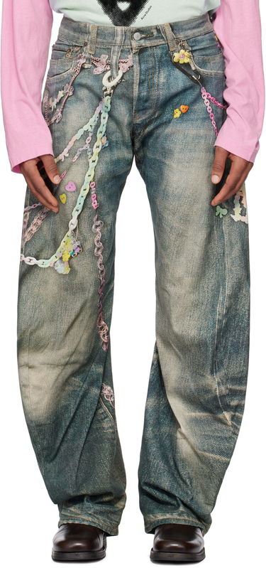 Džínsy Acne Studios Acne Studios Loose Fit 2006M Embellished Jeans Modrá | BK0659-, 0