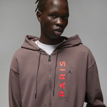 Mikina Jordan Paris Saint-Germain Full-Zip Hoodie Hnedá | DN6150-291, 2