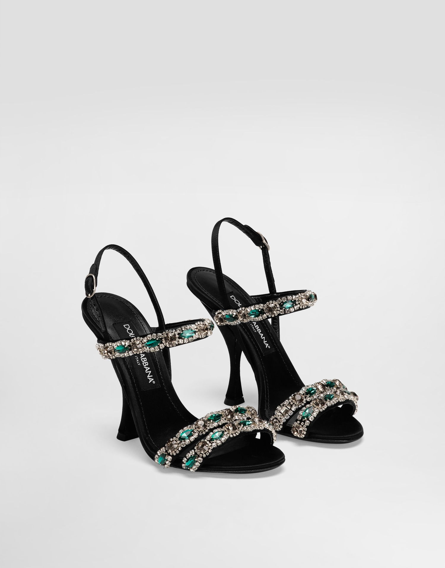 Doplnky Dolce & Gabbana Dolce & Gabbana Embroidered Slingback Heels Čierna | CR1931AX14080999, 1