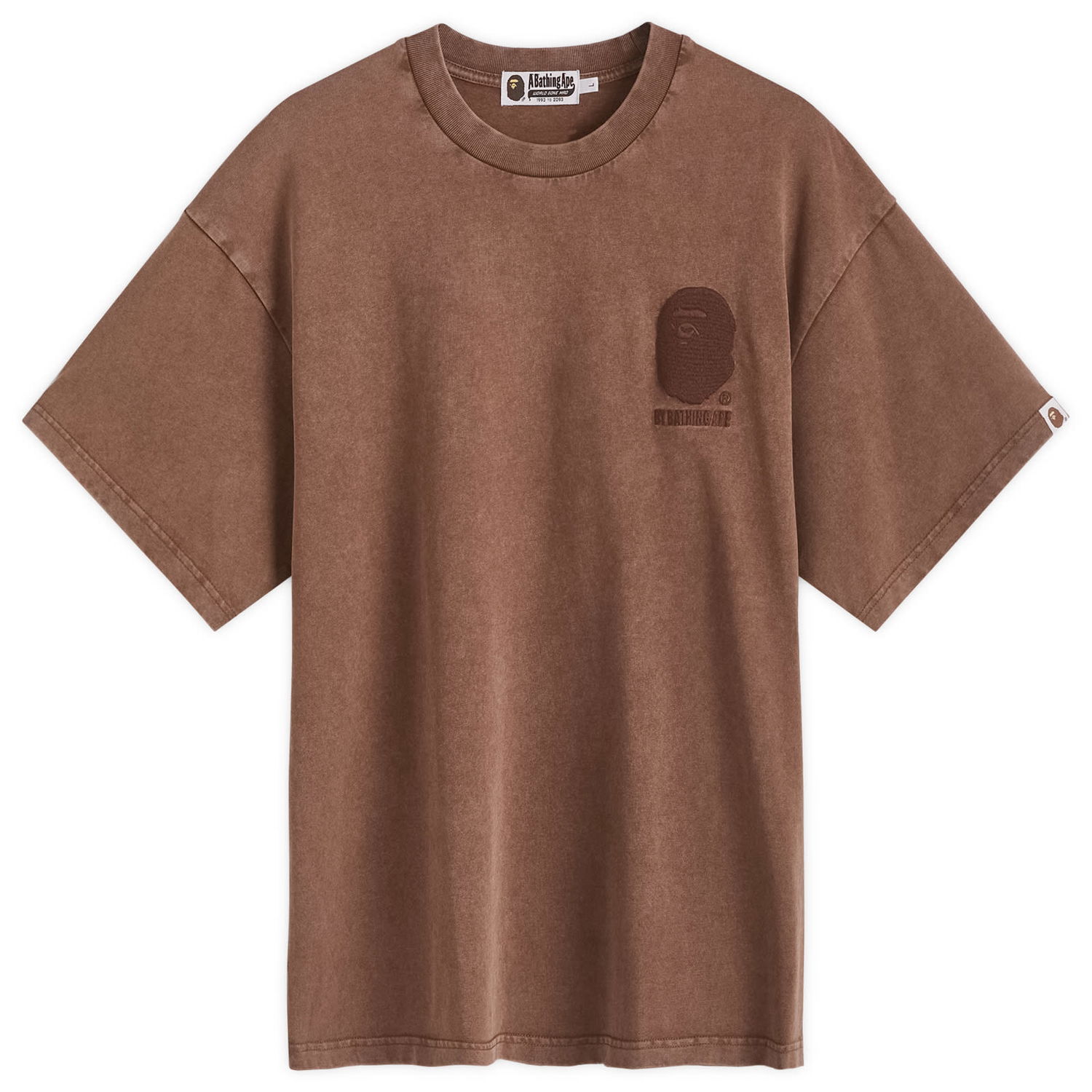 Tričko BAPE A Bathing Ape One Point Acid Wash T-Shirt Hnedá | 001CSK301301M-BRW, 0